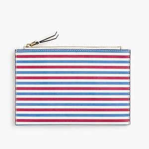 NWT J CREW Medium Striped Pouch